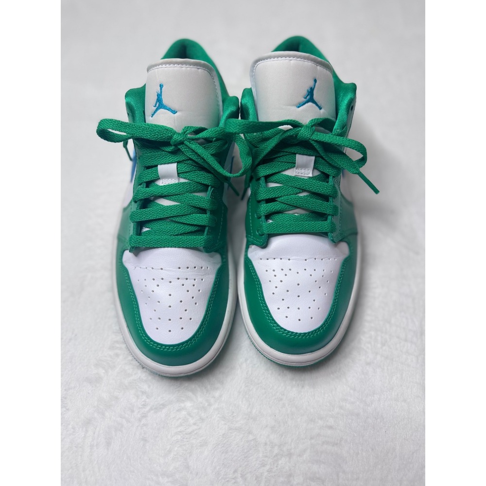 Jordan 1 Low Womens 9 Lucky Green Aquatone White Sneakers DC0774-304